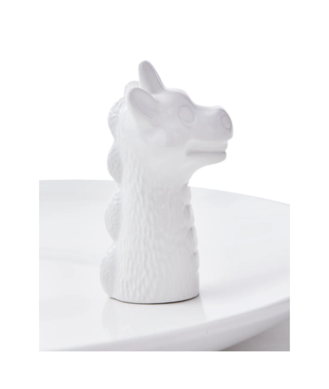Talerz dekoracyjny DRAGON biały - Image 3