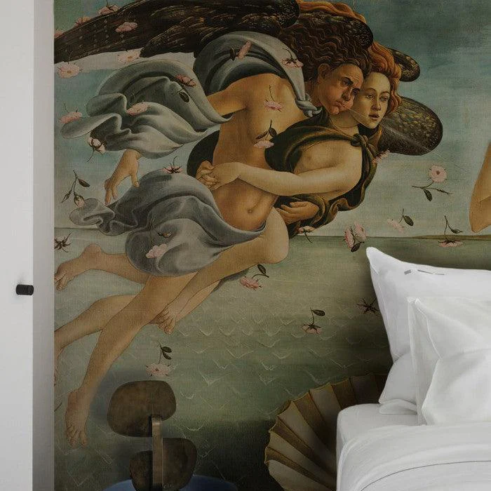 Tapeta flizelinowa BIRTH OF VENUS niebieski z zielonym
