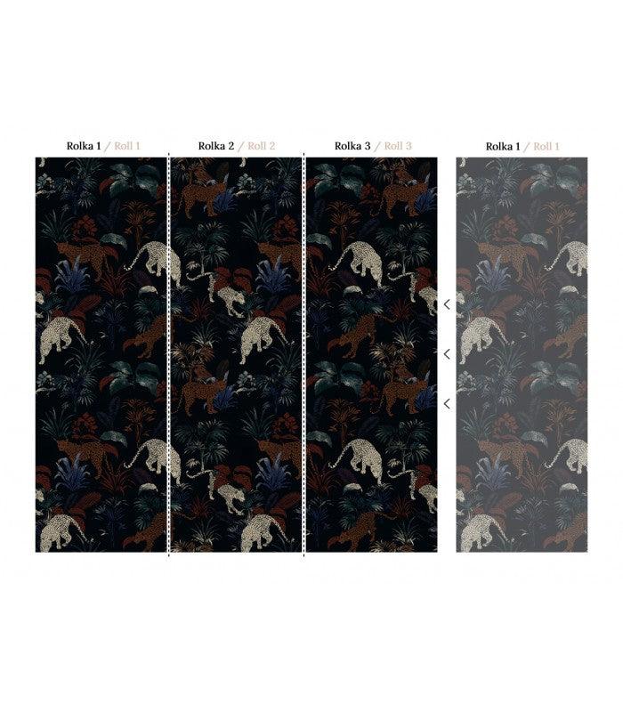 Tapeta flizelinowa z motywem zwierzęcym CHEETAHS czarny - Image 3