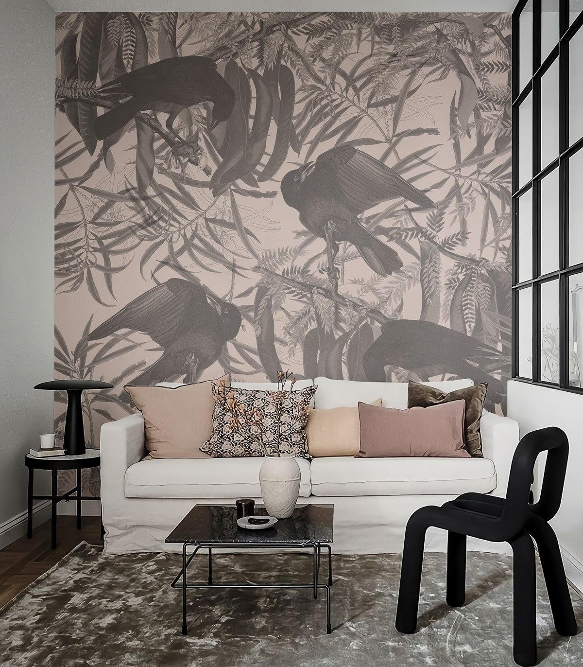 Tapeta CROWS BEIGE - Image 2