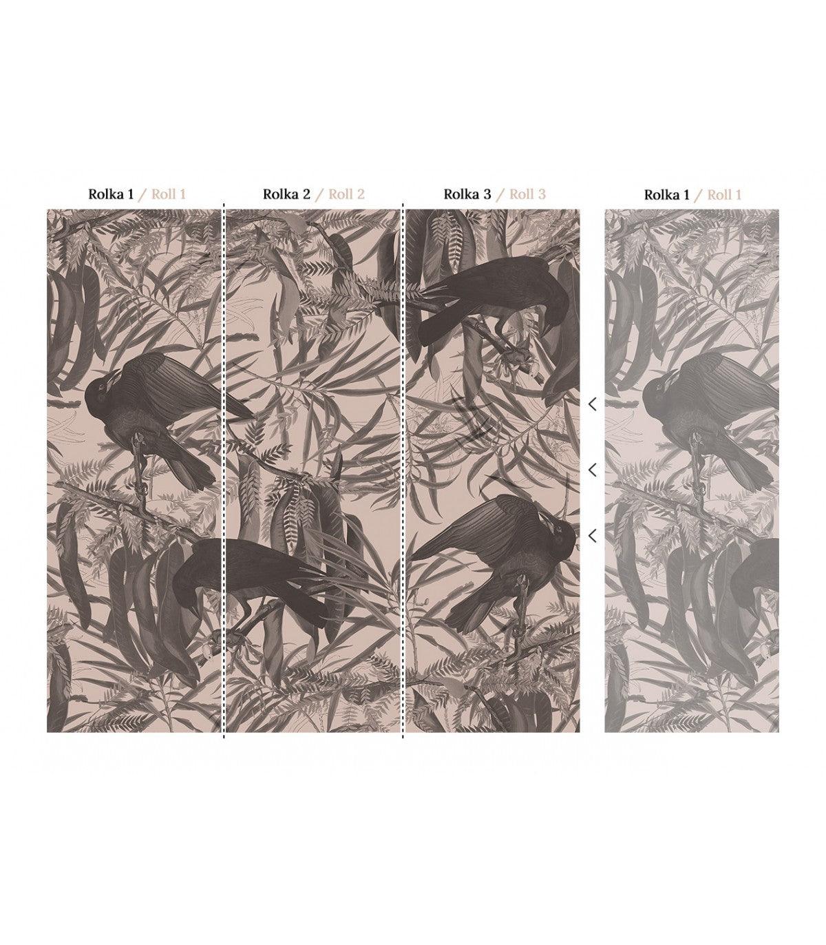 Tapeta CROWS BEIGE - Image 3