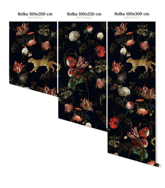 Tapeta flizelinowa z motywem roślinnym DUTCH FLOWERS czarny - Image 4