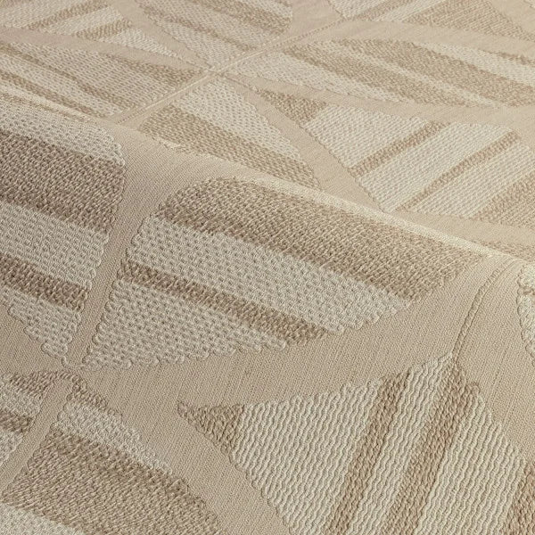 Tapeta strukturalna imitująca haft z geometrycznym wzorem FILANDRA beżowy - Image 3