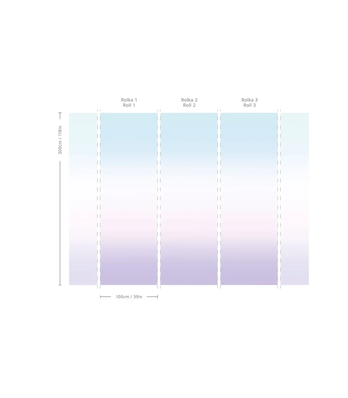 Tapeta gradient OMBRE SERENITY błękit z fioletowym - Image 2