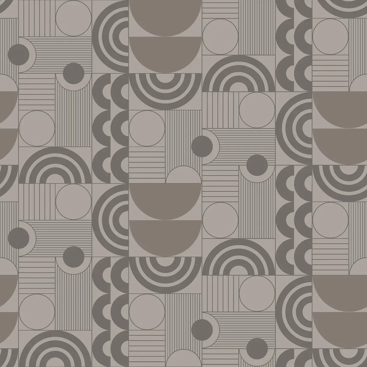 Tapeta flizelinowa papierowa z geometrycznym wzorem COSMOPOLITAN brązowy