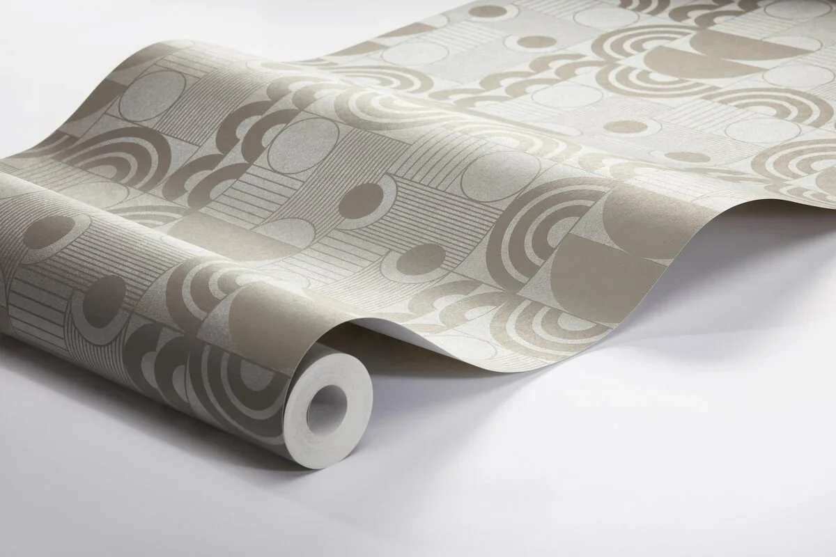 Tapeta flizelinowa papierowa z geometrycznym wzorem COSMOPOLITAN brązowy - Image 3