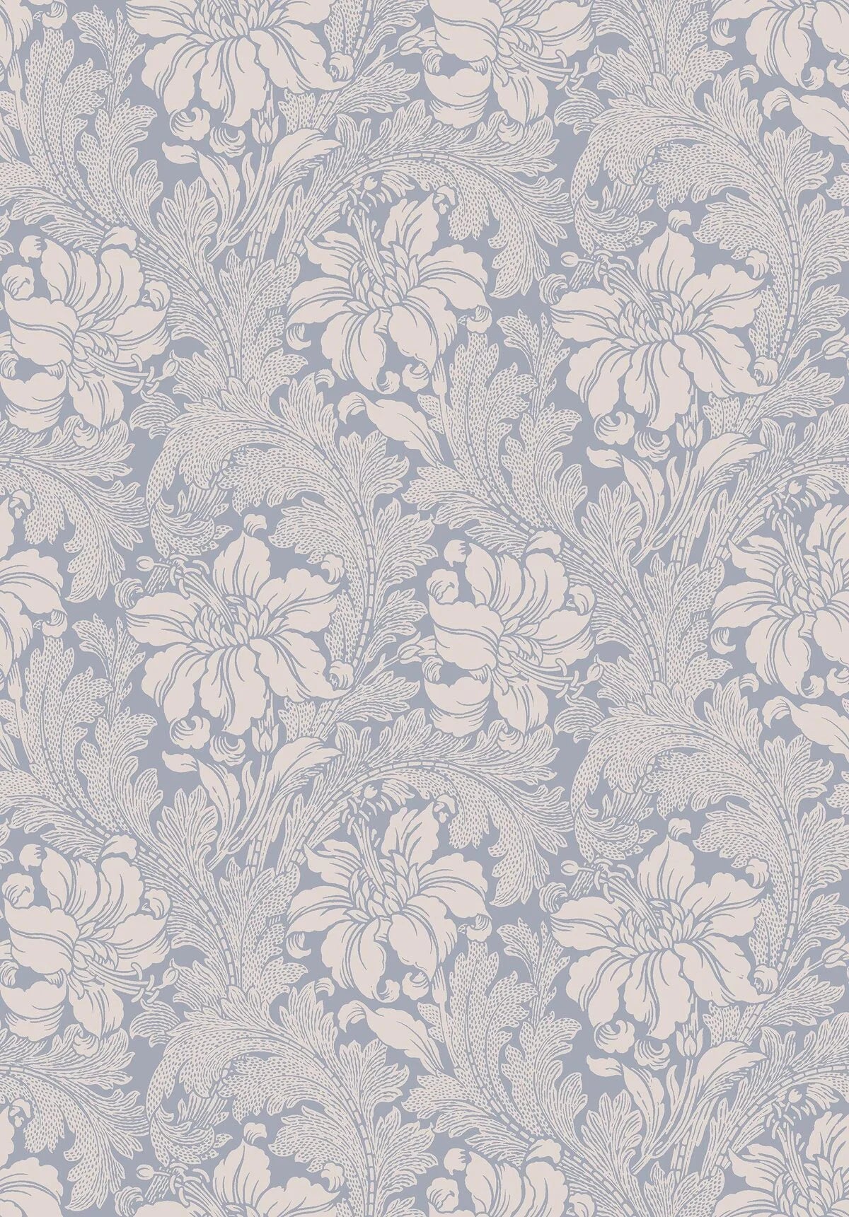 Tapeta flizelinowa papierowa z roślinnym wzorem ACANTHUS niebieski - Image 3