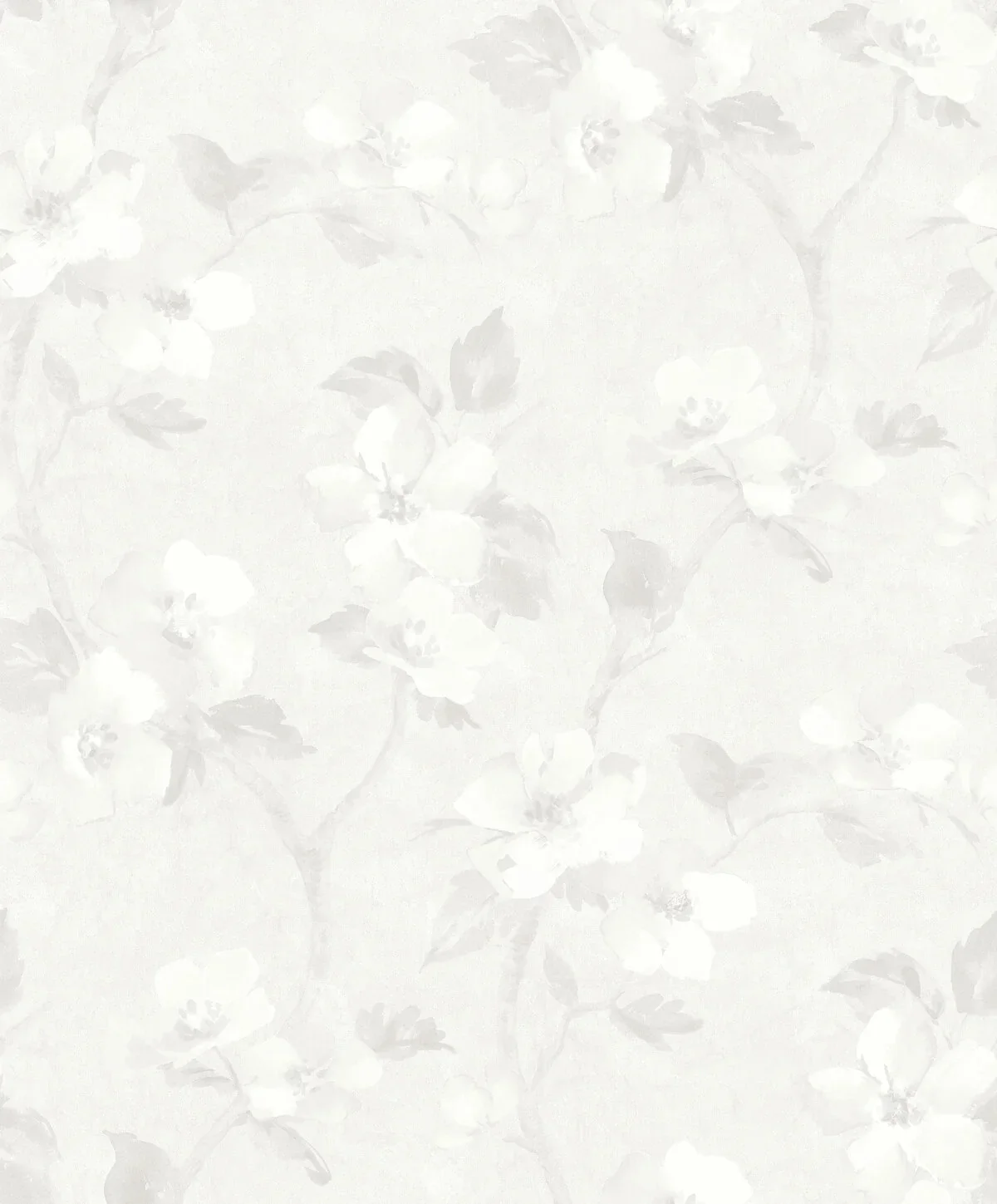 Tapeta z roślinnym wzorem kwiatów HELEN’S FLOWER biały - Image 4