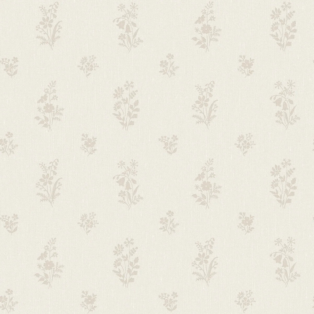 Tapeta flizelinowa papierowa z roślinnym wzorem PETIT FLEURS beżowy