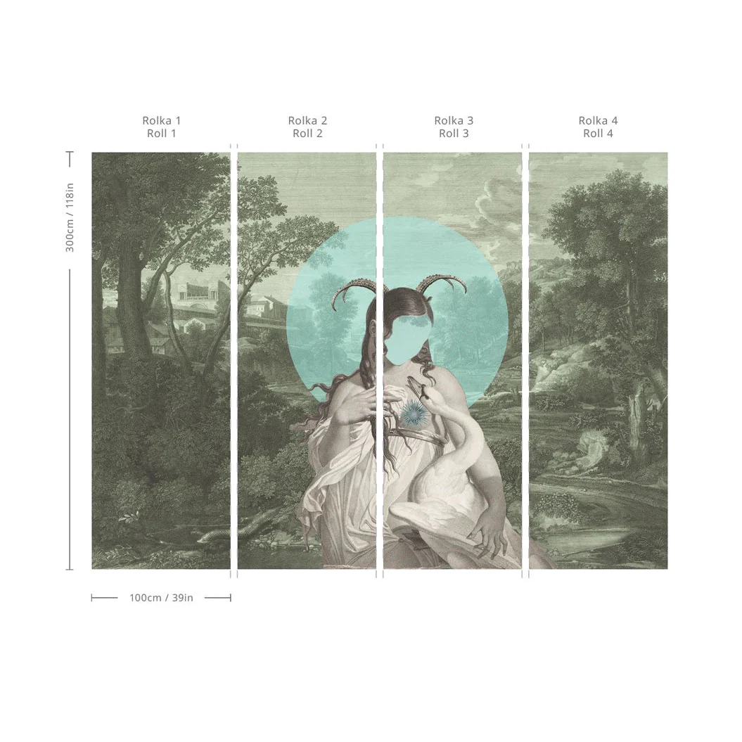 Tapeta flizelinowa ZODIAC MUSE zielony - Image 2