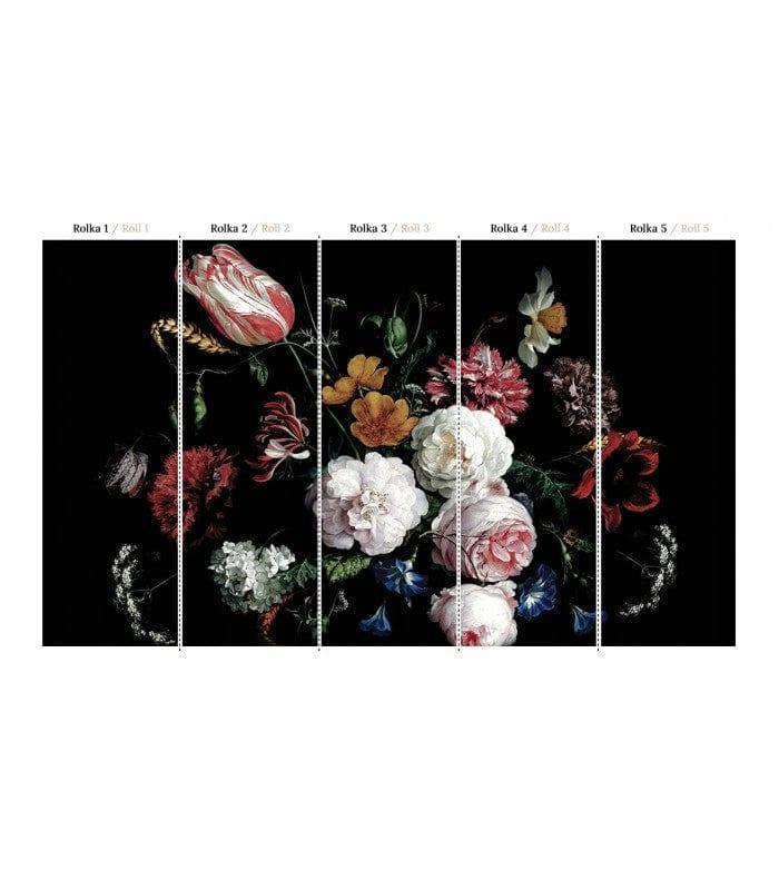 Tapeta flizelinowa z motywem roślinnym FLORAL GLORY czarny - Image 4