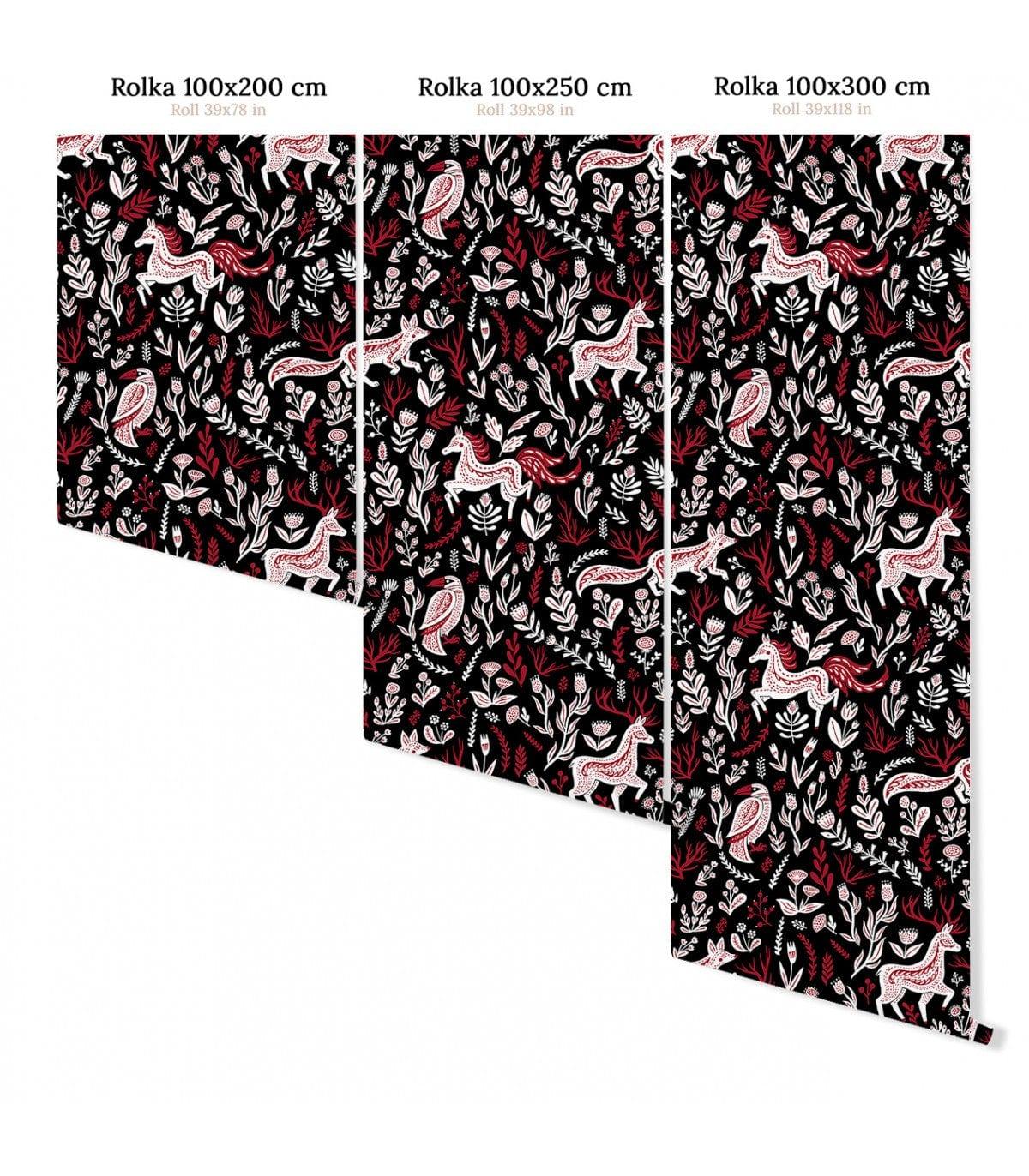 Tapeta FOLK ANIMALS BLACK - Image 2