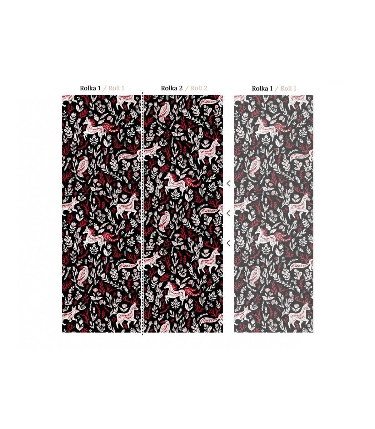 Tapeta FOLK ANIMALS BLACK - Image 3