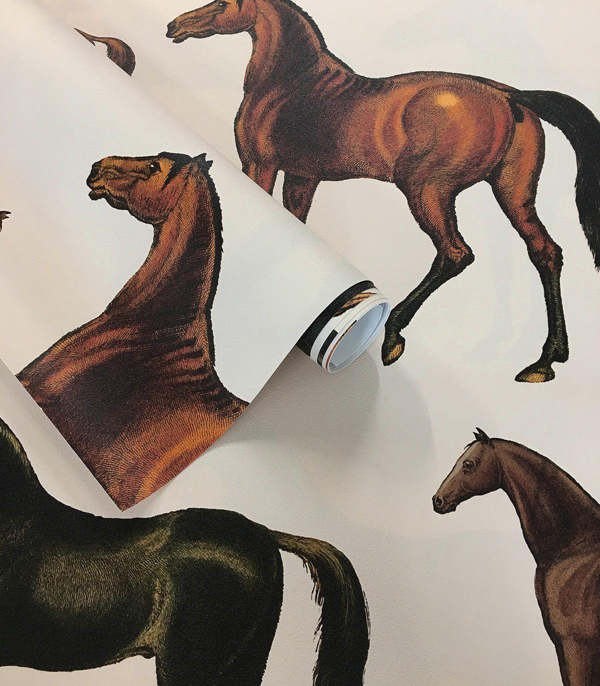 Tapeta HORSES beżowy - Image 4
