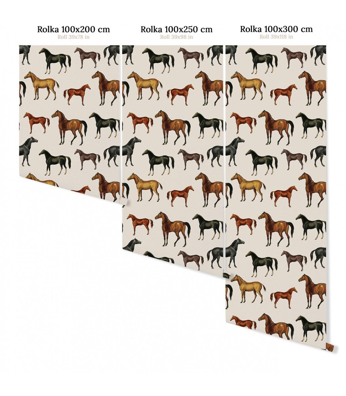 Tapeta HORSES beżowy - Image 5