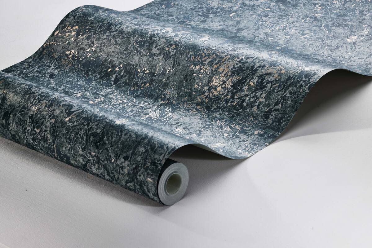 Tapeta imitująca marmur TRAVERTINE granatowy - Image 4