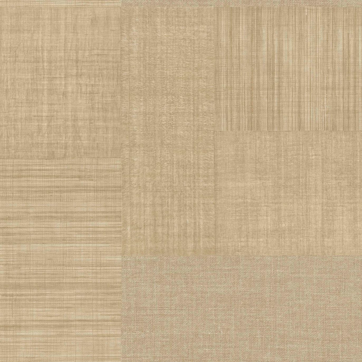 Tapeta strukturalna geometryczna patchwork imitująca tkaninę MESTIZO - TRAVERTIN beżowy