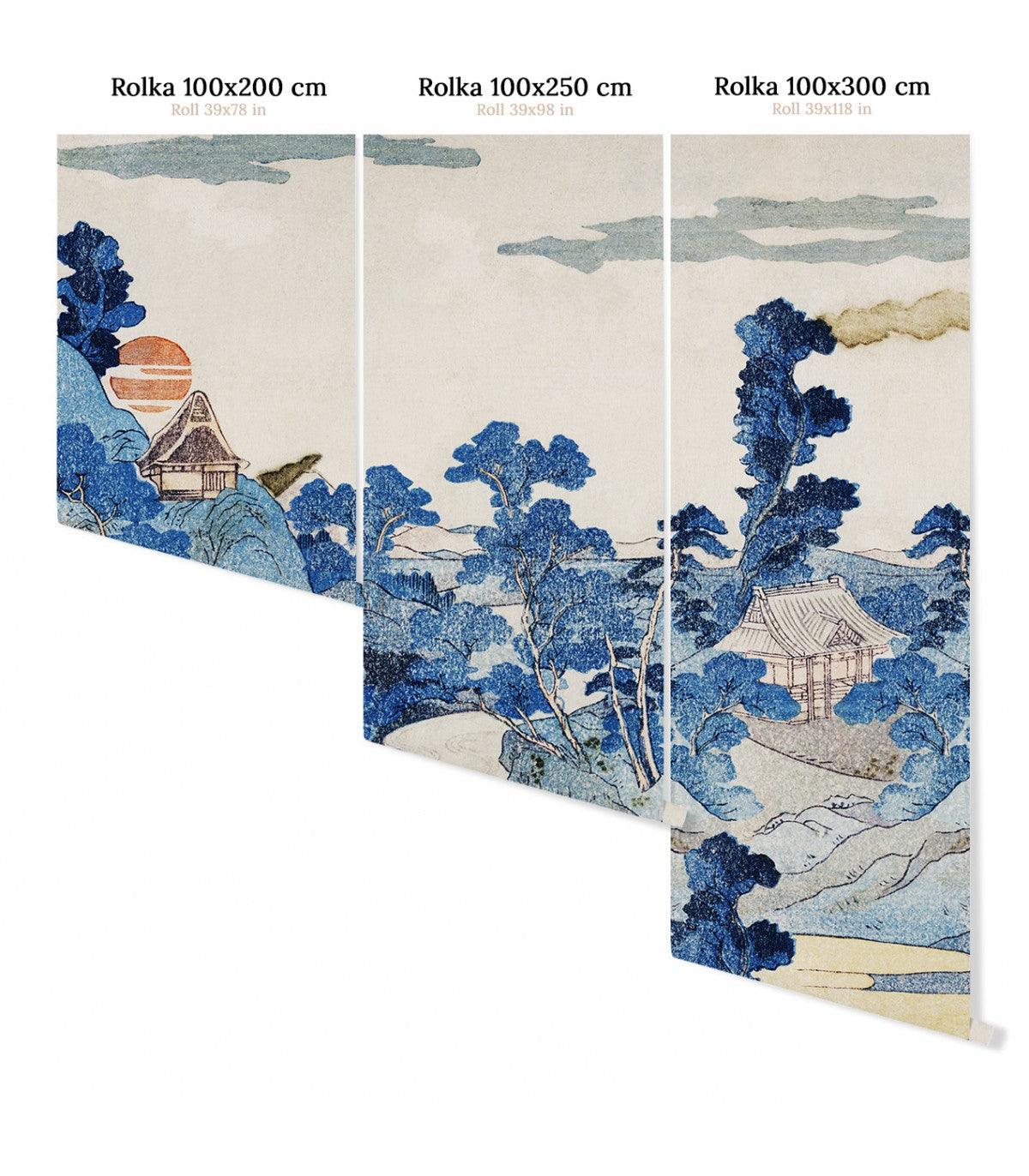 Tapeta flizelinowa z krajobrazem JAPANESE niebieski - Image 3