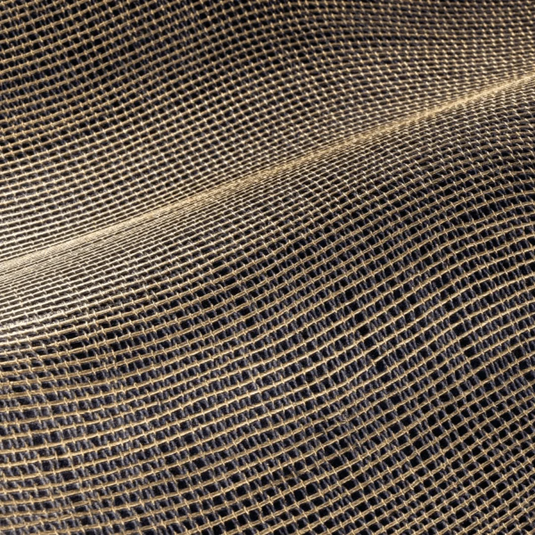 Tapeta strukturalna metaliczna w fale KOTA - NOIR DORÉ czarny ze złotym - Image 3
