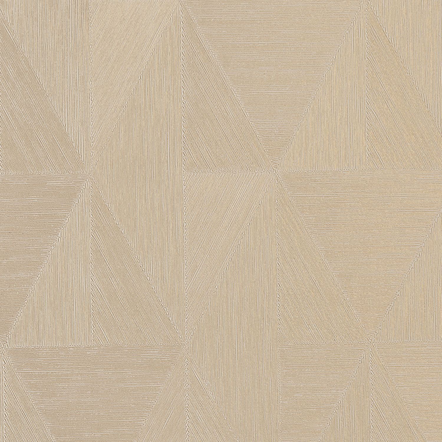 Tapeta metaliczna z geometrycznym wzorem PARANGON - BLANC/DORE biały ze złotym