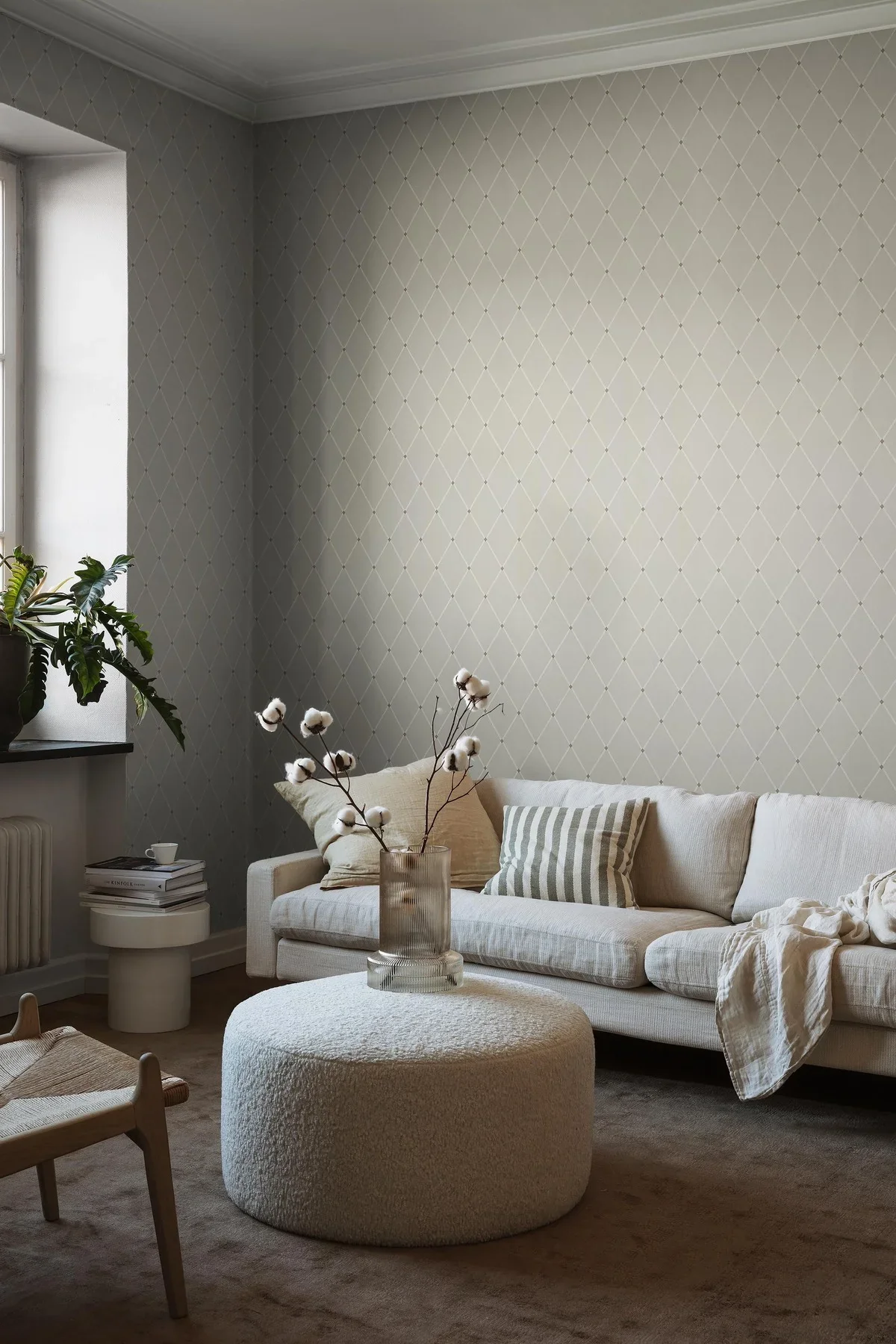 Tapeta z motywem geometrycznym FREDRIK ciemny beżowy - Image 4