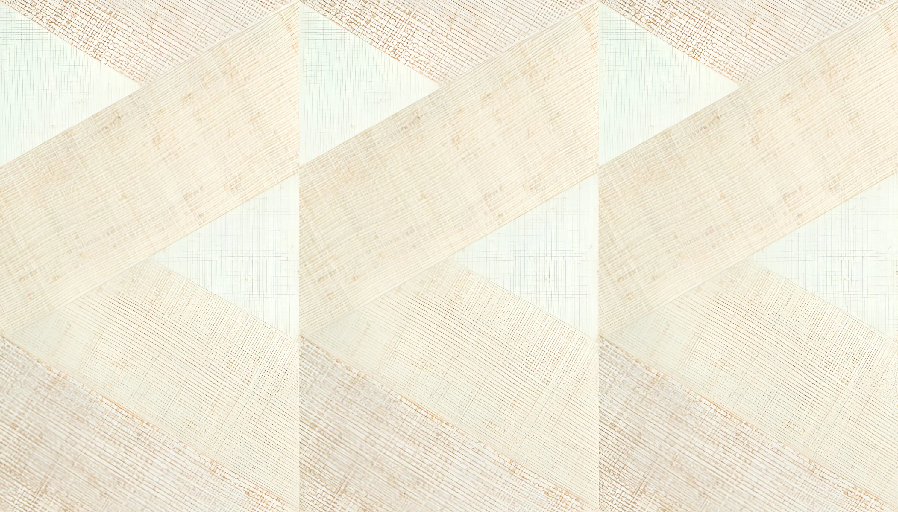 Tapeta naturalna z geometrycznym wzorem z rafii SOLAL - BLANC biały z beżowym - Image 4