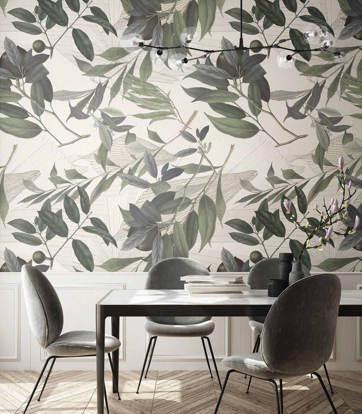 Tapeta OLIVE BRANCH WHITE - Image 3