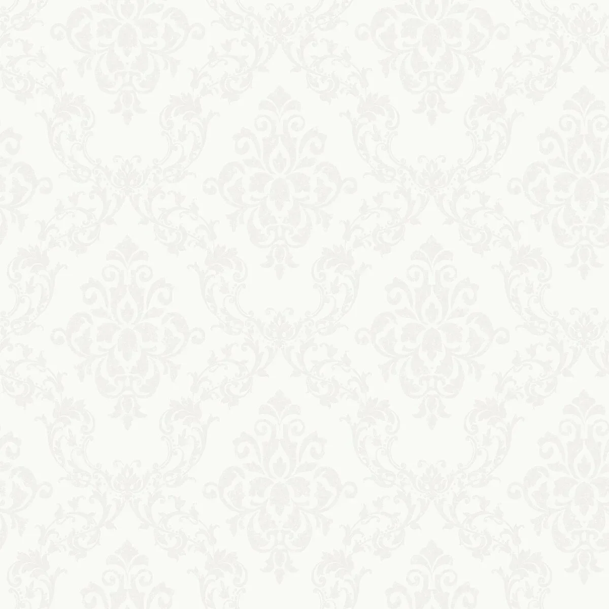 Tapeta flizelinowa papierowa w medaliony OTTILIA biały ze srebrnym