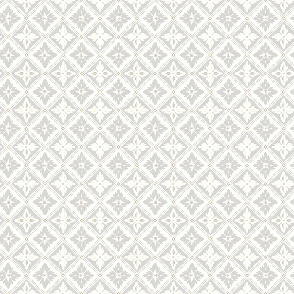 Tapeta flizelinowa papierowa z geometrycznym wzorem LOKA biały z szarym
