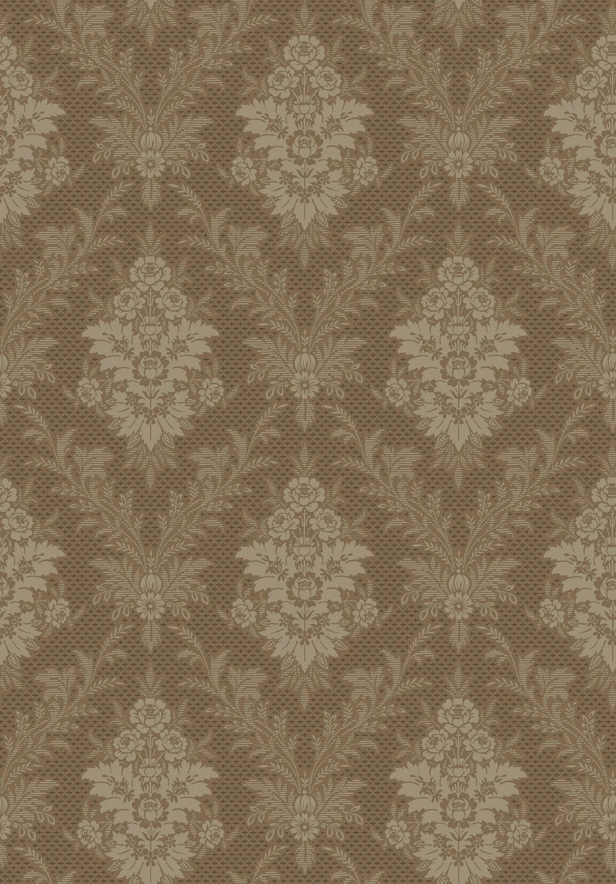 Tapeta flizelinowa papierowa z roślinnym wzorem SOFIA brązowy z beżowym - Image 6