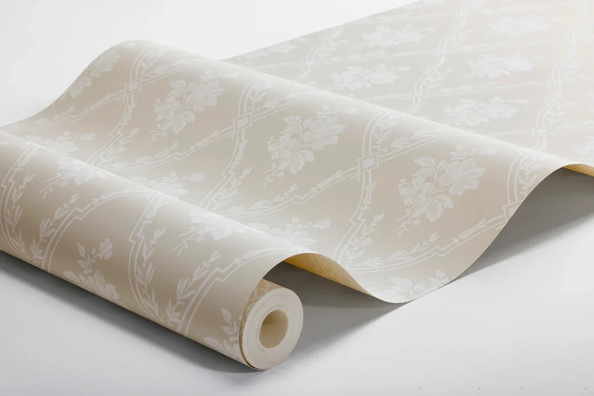 Tapeta flizelinowa papierowa z roślinnym wzorem VÄSTIGÅRN beżowy - Image 4