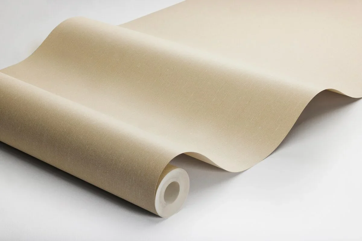 Tapeta strukturalna imitująca len LINEN - OAT jasny beżowy - Image 4