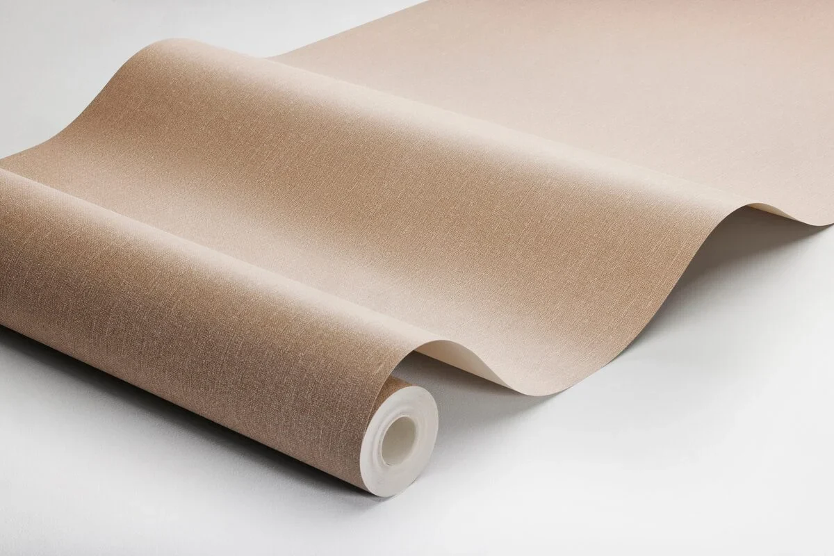 Tapeta strukturalna imitująca len LINEN - TERRACOTTA terakota - Image 5