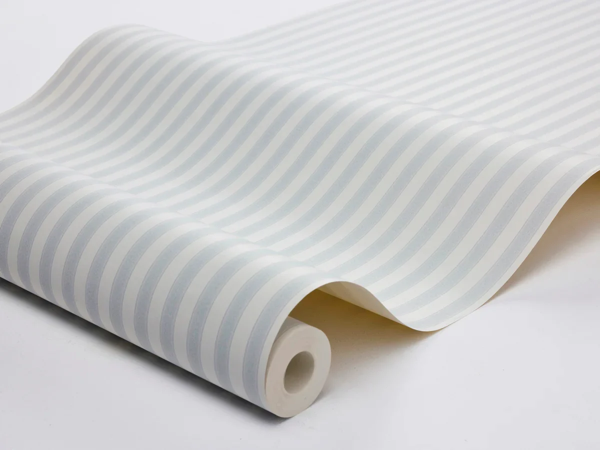 Tapeta w paski MÖLLE STRIPE niebieski z beżowym - Image 4
