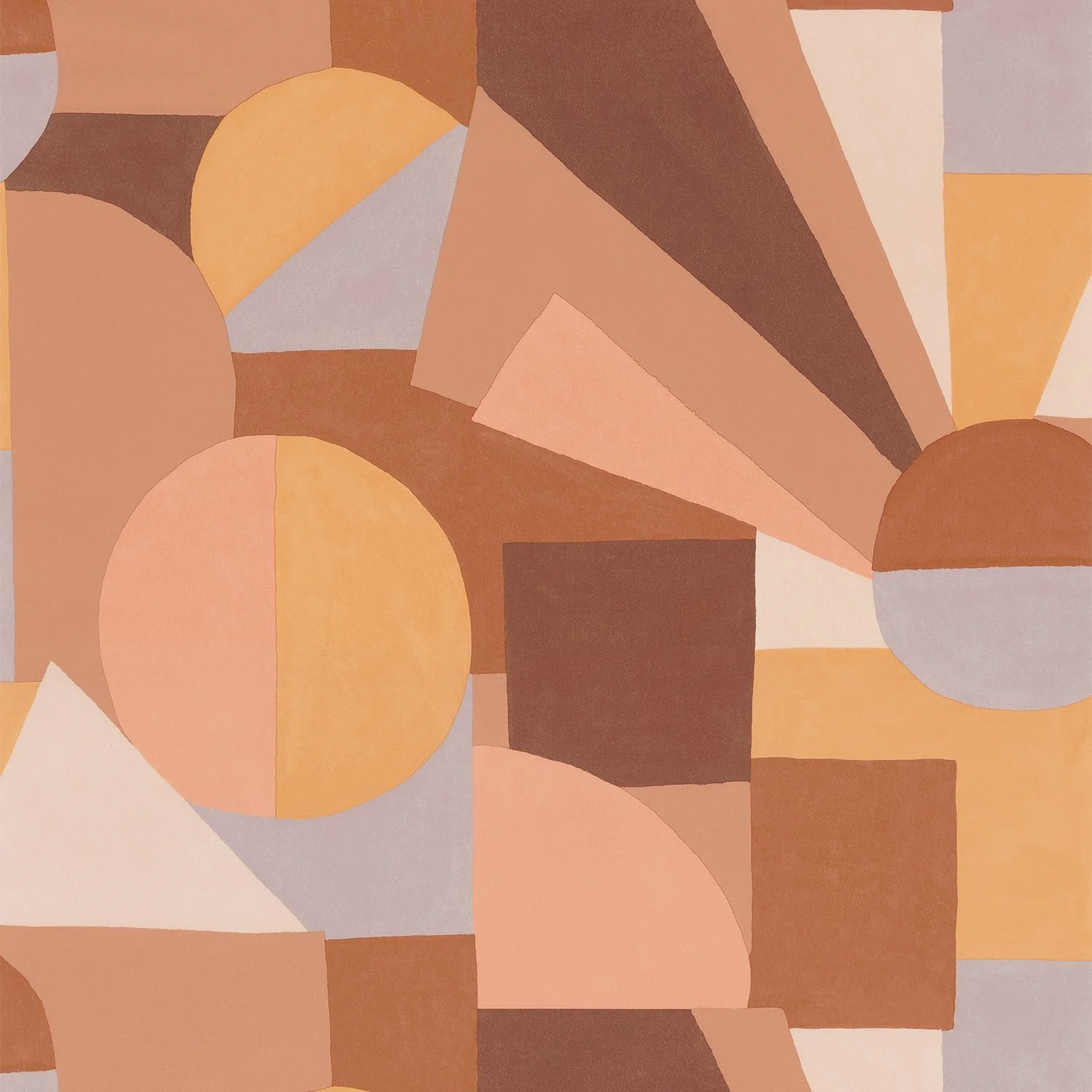 Tapeta strukturalna z motywem geometrycznym SONIA - NUDE różowo-brązowy