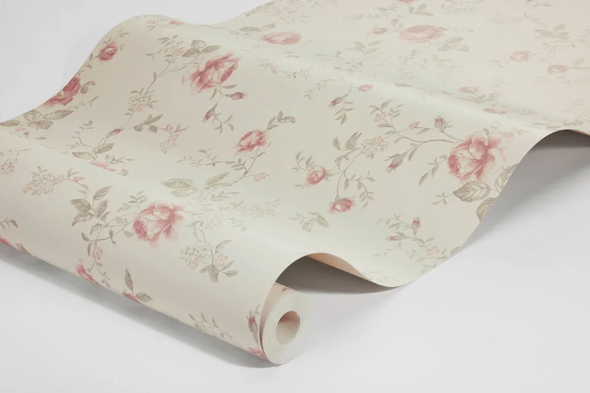 Tapeta z motywem roślinnym ROSE GARDEN beżowy - Image 3