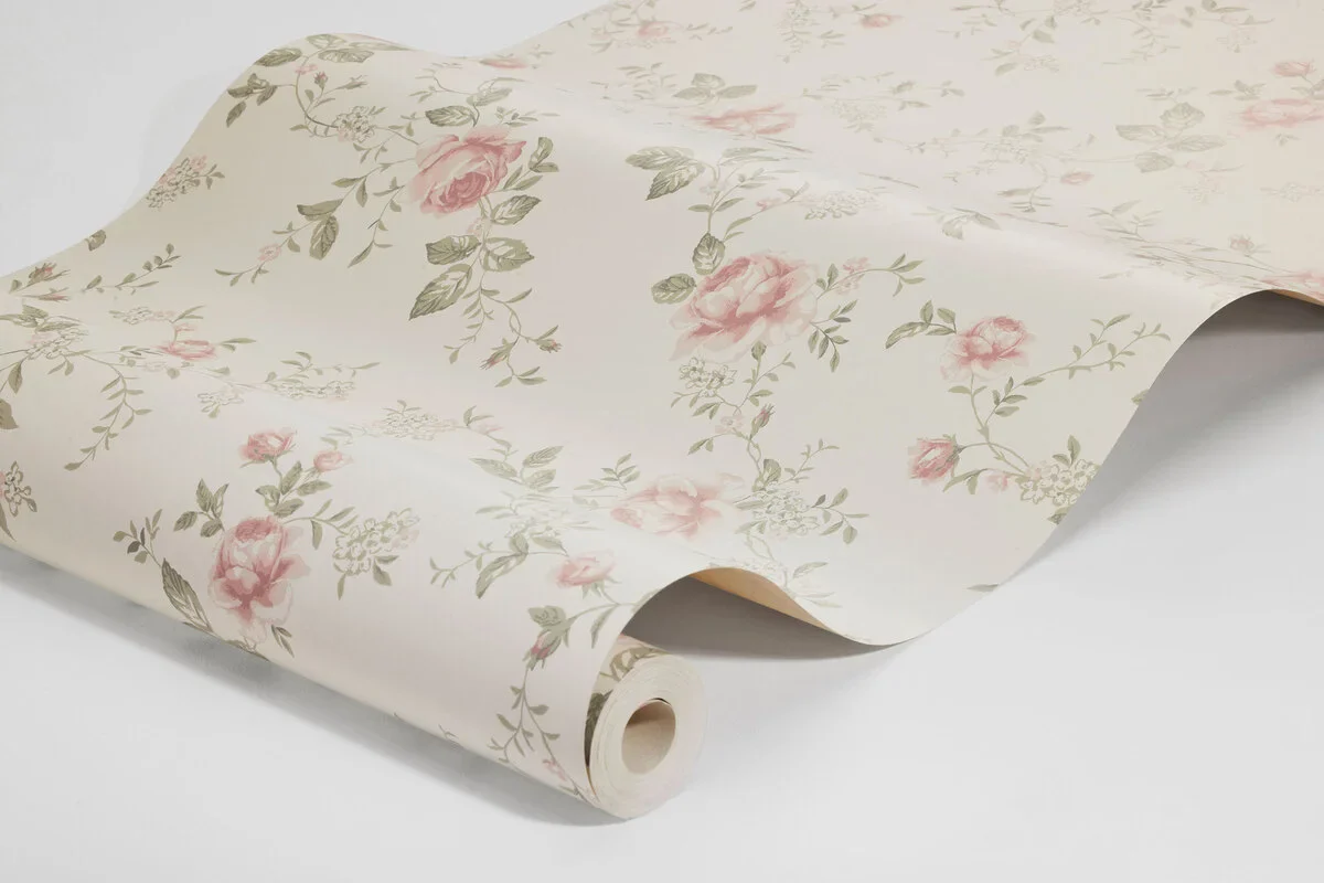 Tapeta z motywem roślinnym ROSE GARDEN biały - Image 5