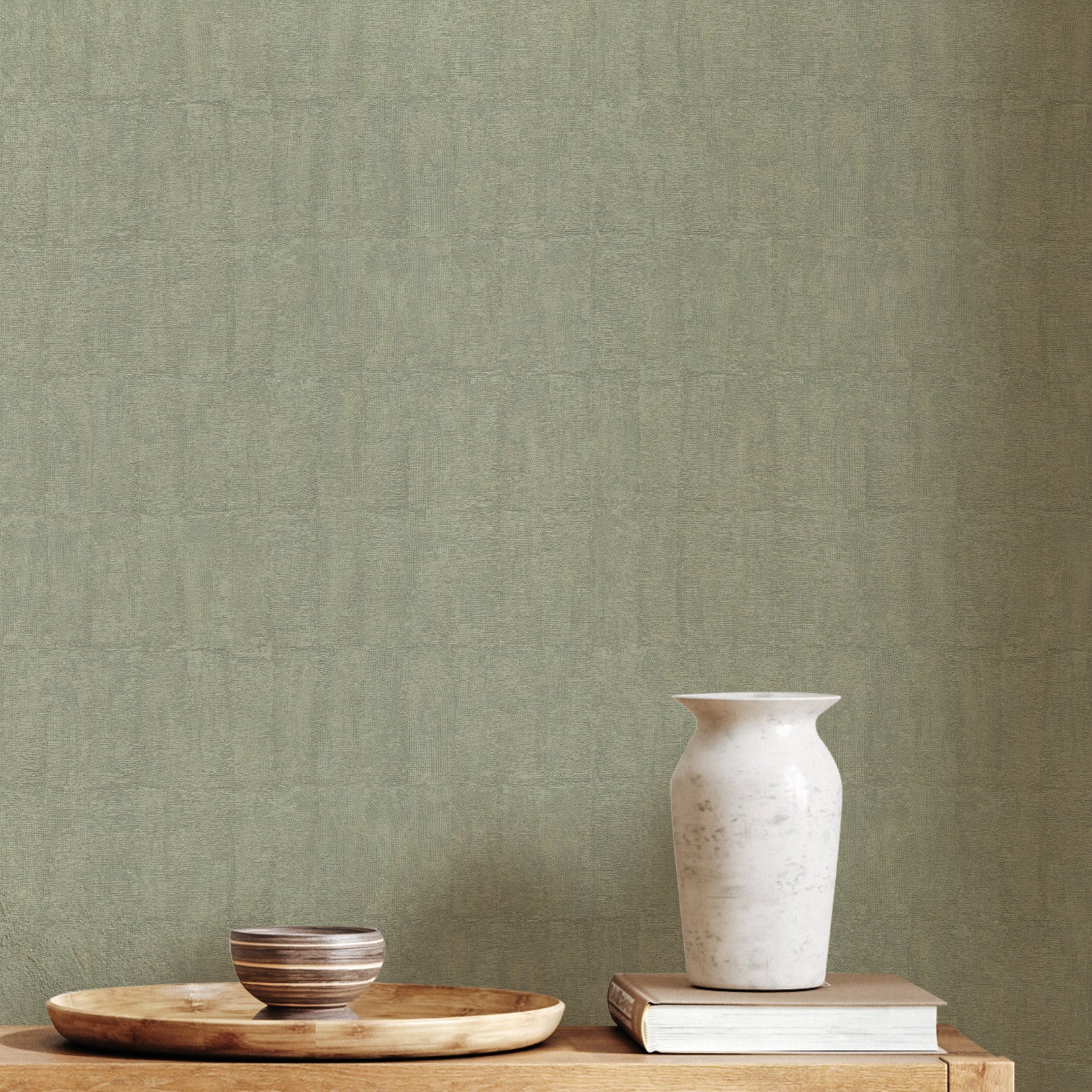 Tapeta strukturalna imitująca glinę BIZEN - CELADON seledynowy - Image 2