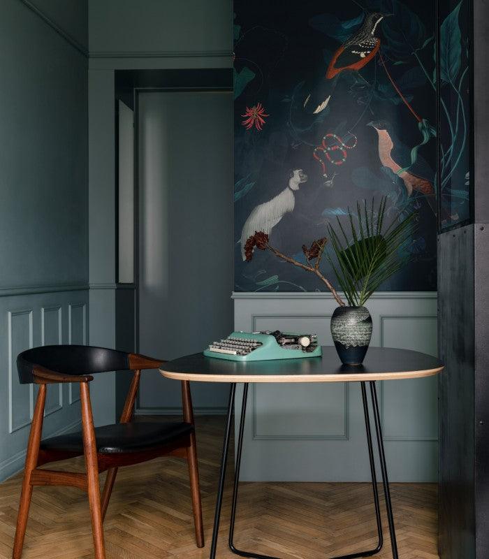 Tapeta flizelinowa z motywem zwierzęcym TEAL BLUE GARDEN granatowy - Image 3