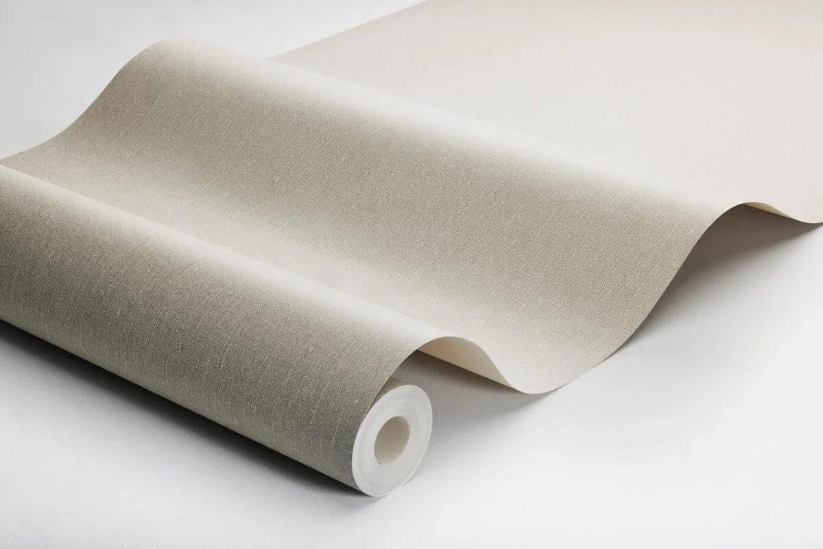 Tapeta strukturalna imitująca len LINEN - LINEN FIBER beżowoszary - Image 3