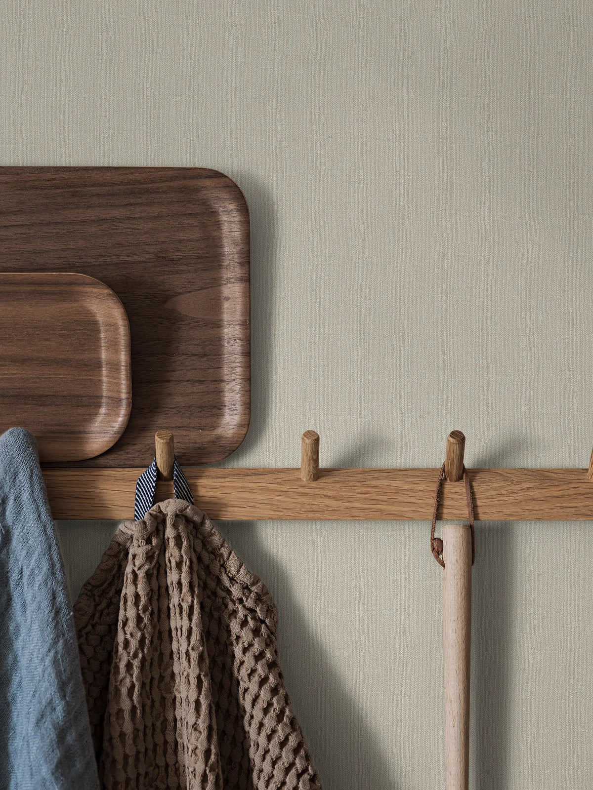 Tapeta strukturalna imitująca len LINEN - SCANDINAVIAN BEIGE jasnobeżowy - Image 2