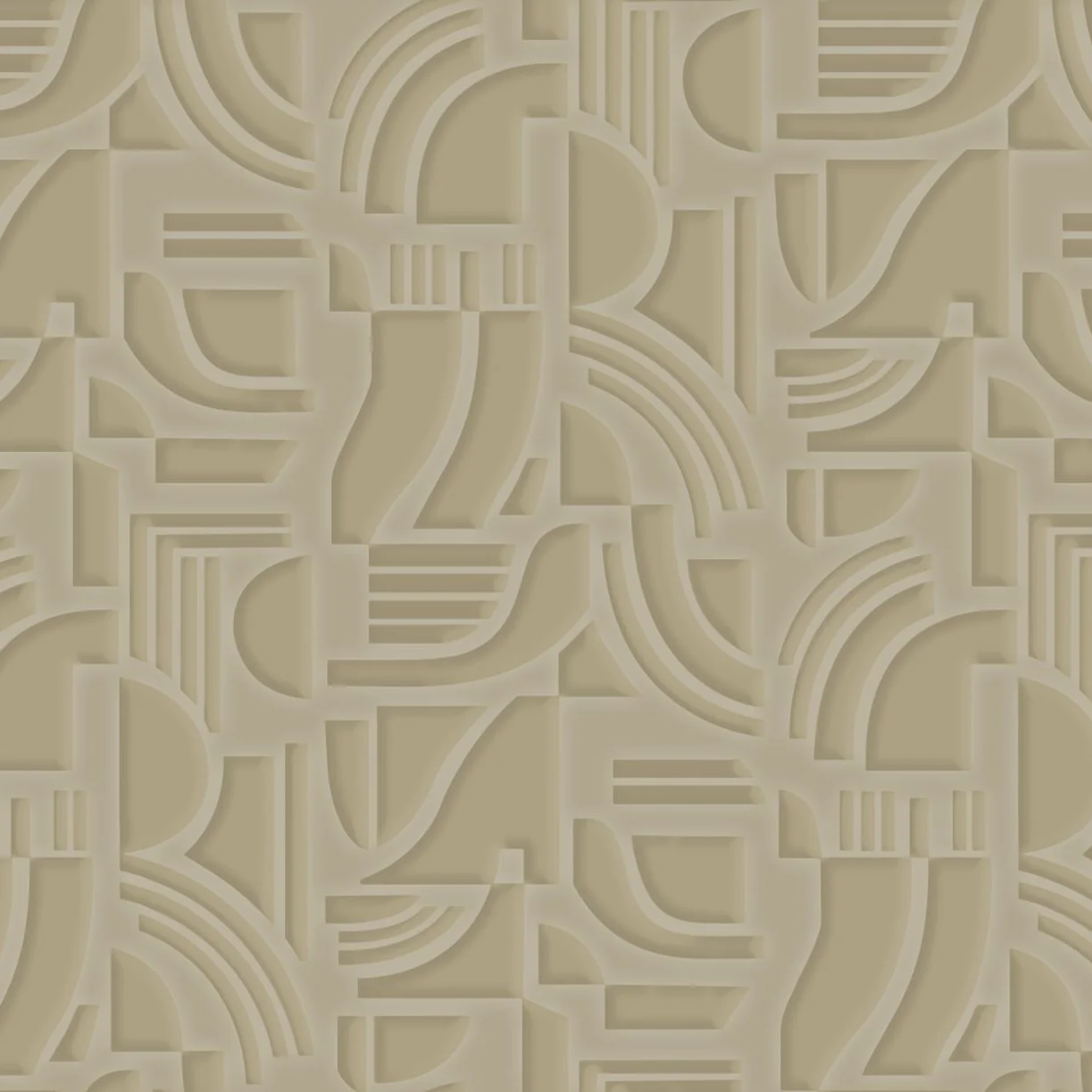 Tapeta tekstylna strukturalna z geometrycznym wzorem ARCANE - BEIGE beżowy
