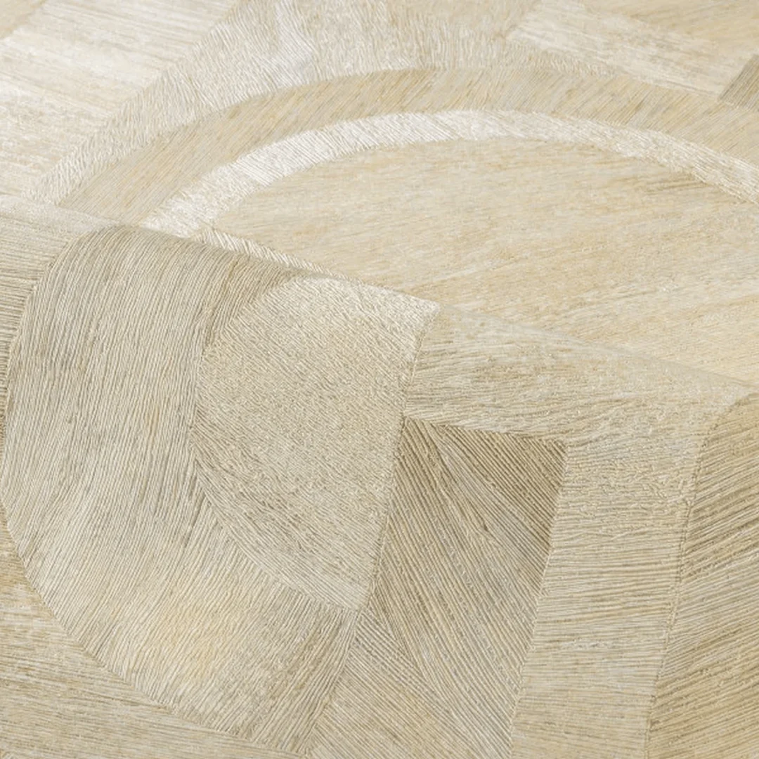 Tapeta strukturalna imitująca drewno geometryczna z wzorem mozaiki INTARSIA - SABLE piaskowy - Image 3