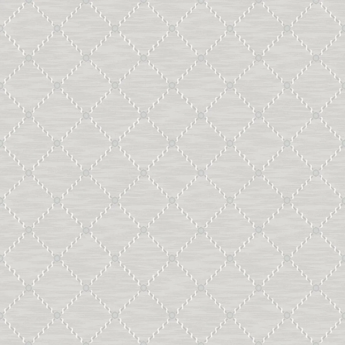 Tapeta z motywem geometrycznym GOLDEN TRELLIS szary z białym