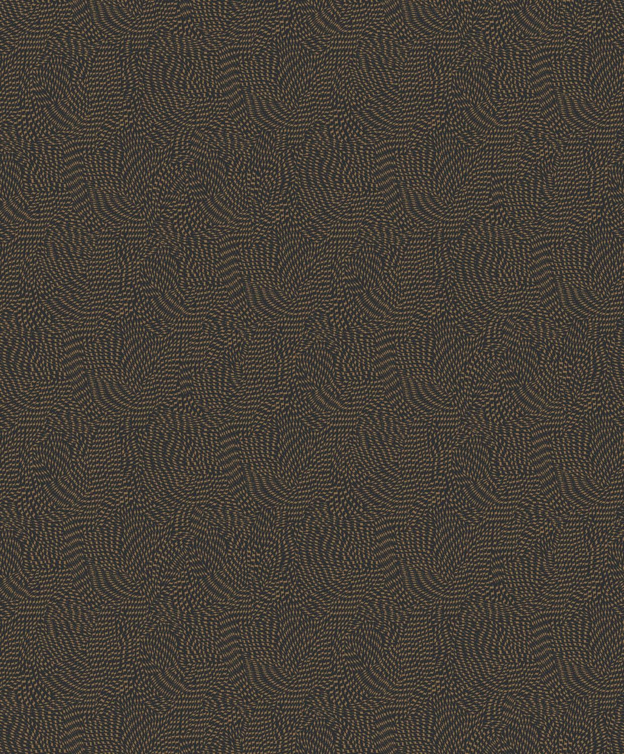 Tapeta z abstrakcyjnym wzorem PASSY - NOIR/CAMEL czarny z beżowym - Image 4