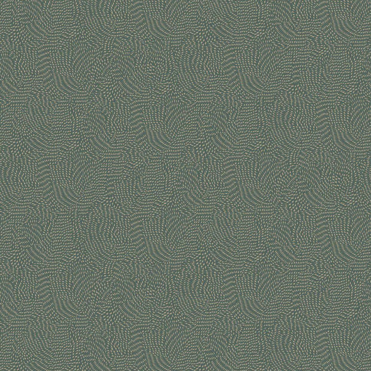 Tapeta z abstrakcyjnym wzorem PASSY - VERT DE GRIS FONCE/BEIGE zielony z beżowym