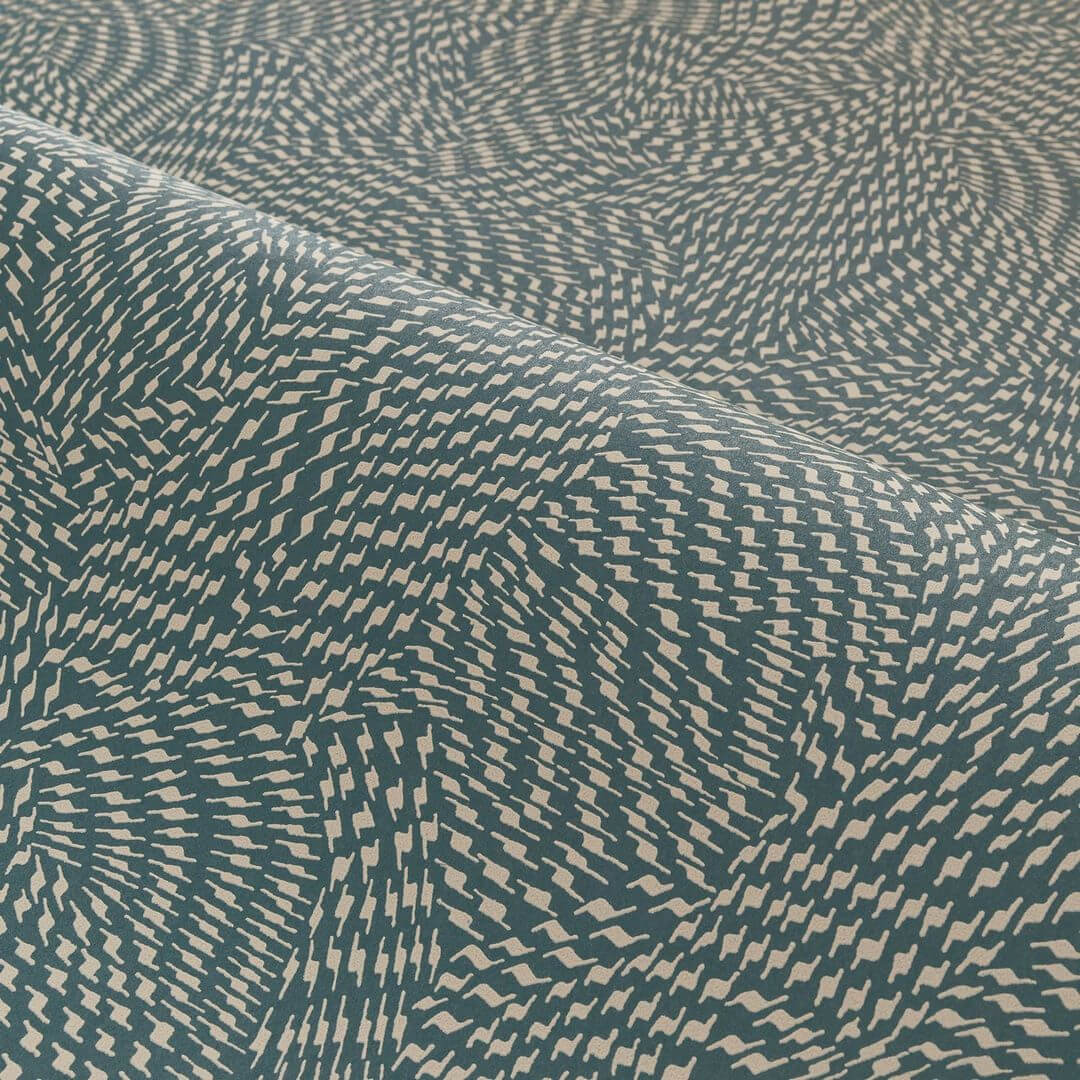 Tapeta z abstrakcyjnym wzorem PASSY - VERT DE GRIS FONCE/BEIGE zielony z beżowym - Image 3