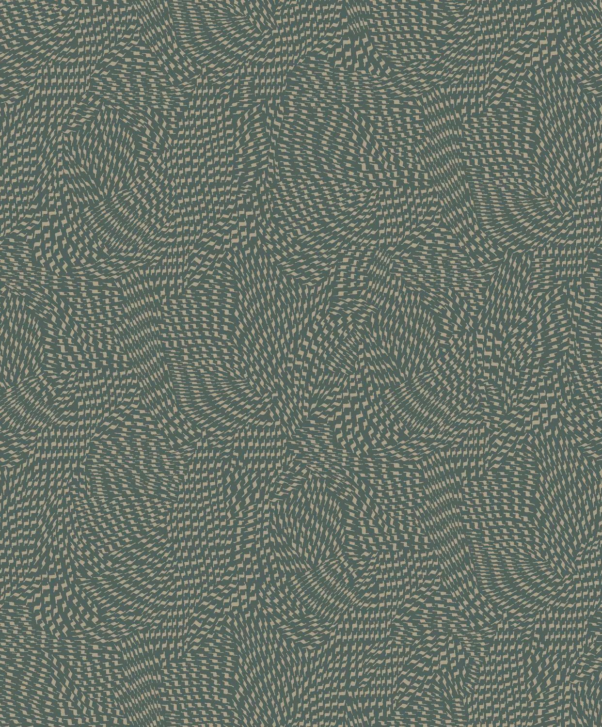 Tapeta z abstrakcyjnym wzorem PASSY - VERT DE GRIS FONCE/BEIGE zielony z beżowym - Image 4
