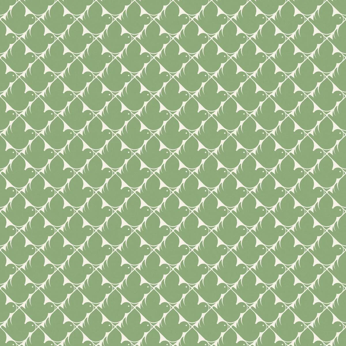 Tapeta z motywem geometrycznym PIPPI zielony z białym