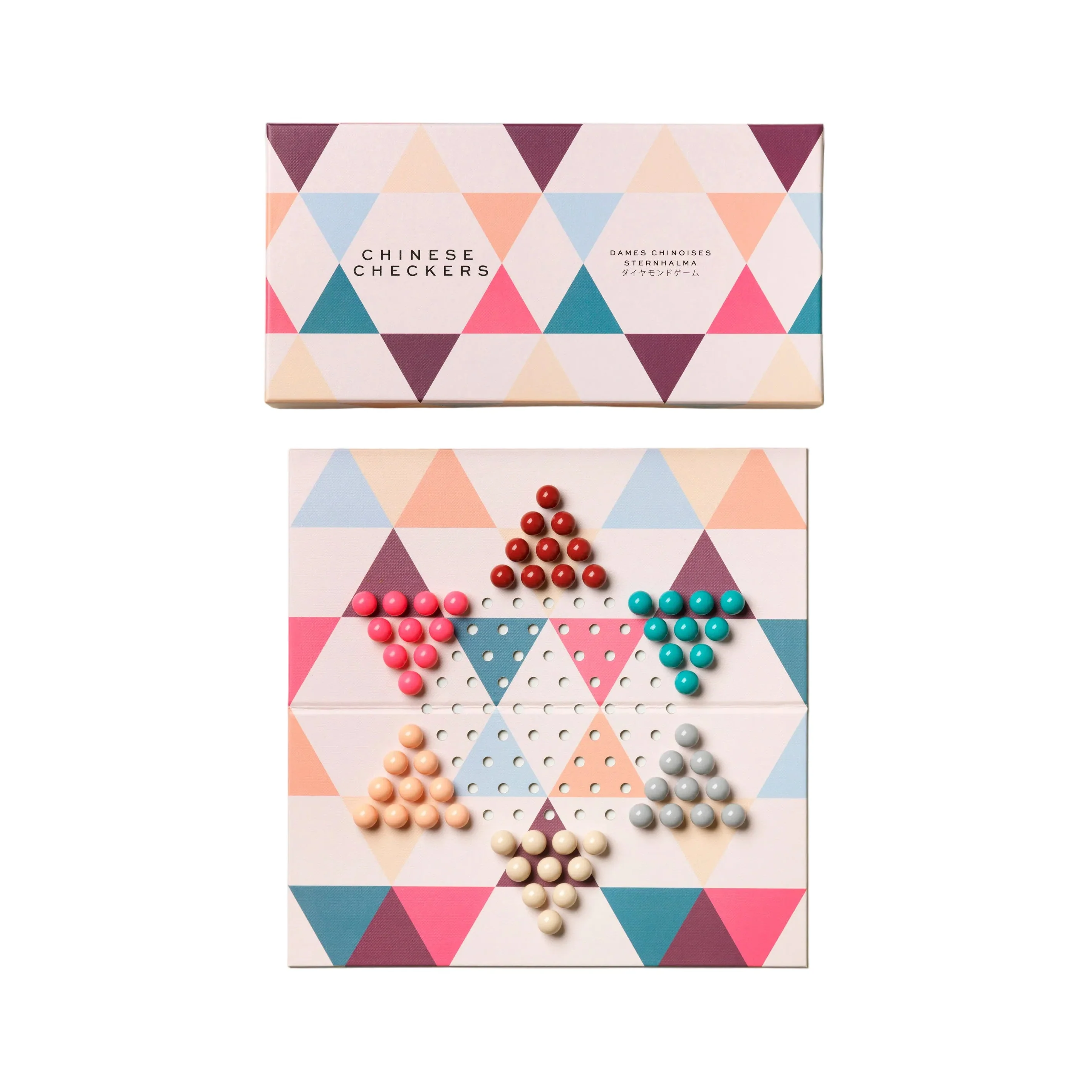 Gra trymla CHINESE CHECKERS beżowy